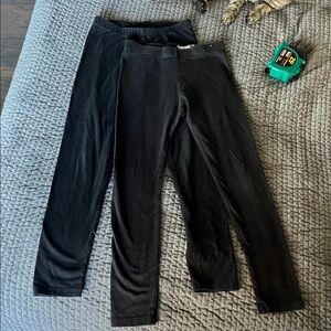 Wonder Nation Black Girls' Leggings - Solid Black